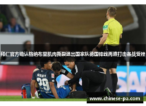 拜仁官方确认格纳布里肌肉撕裂退出国家队德国锋线再遭打击备战受挫 拜仁官方确认格纳布里肌肉撕裂退出国家队德国锋线再遭打击备战受挫